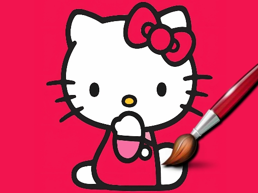 Easy Coloring Kitty online game screenshot