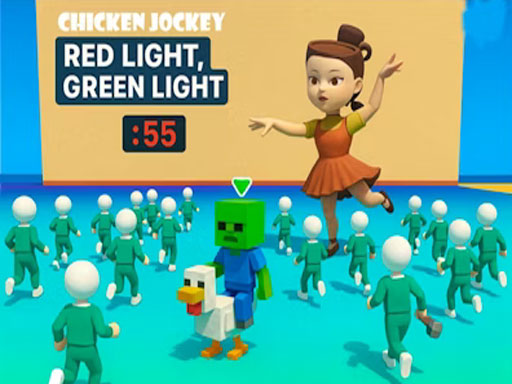 Chicken Jockey: Red Light Green Light online game screenshot