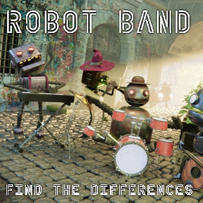 Robot Band - Find the differences online game screenshot