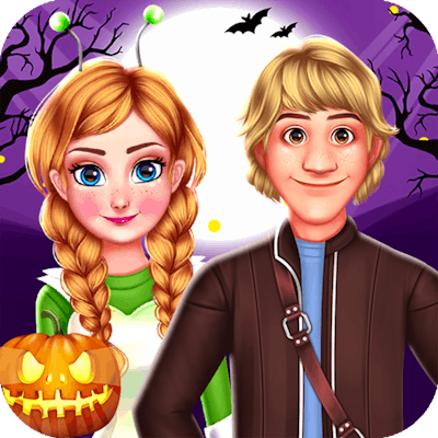 Royal Couple Halloween Party online game screenshot