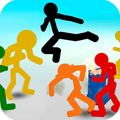 Stickman Street Fighting 3D online game screenshot