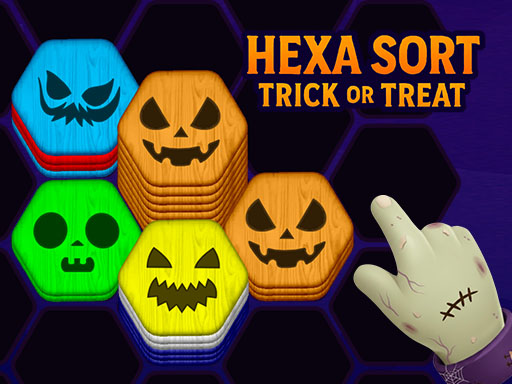 Hexa Sort Trick or Treat online game screenshot