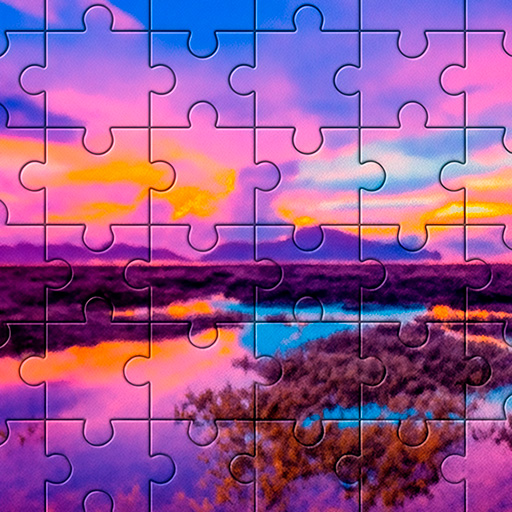 Relaxing jigsaw puzzle game with beautiful travel landscapes