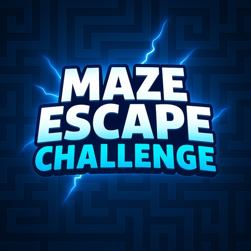Maze escape game navigating dark maze with limited visibility