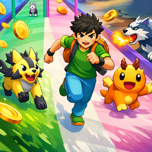 Monster Squad Rush game monsters running and battling in arena