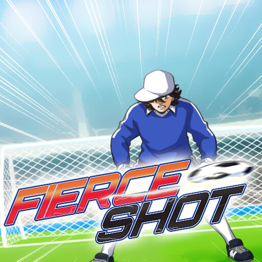 Fierce Shot football game anime style player kicking a curved soccer ball