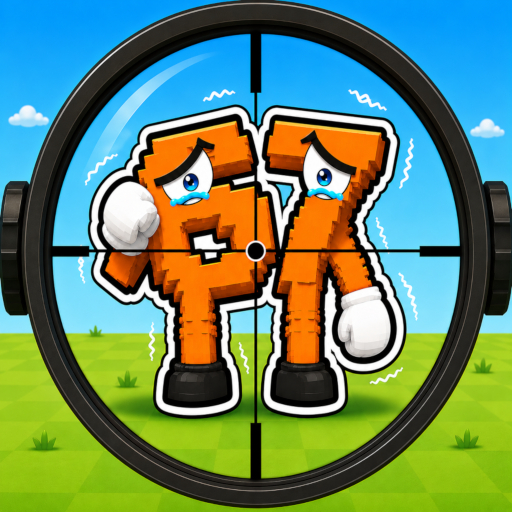 Sniper for Brainrot game FPS battle against crab-masked guards