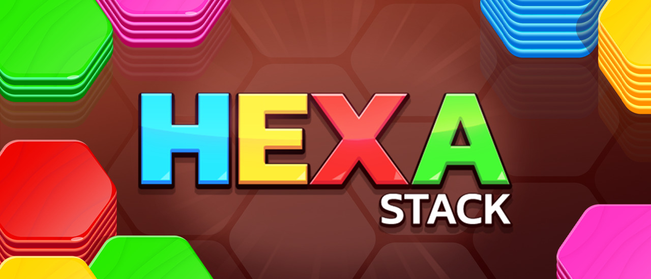 Hexa Stack puzzle featuring colorful hexagonal tiles