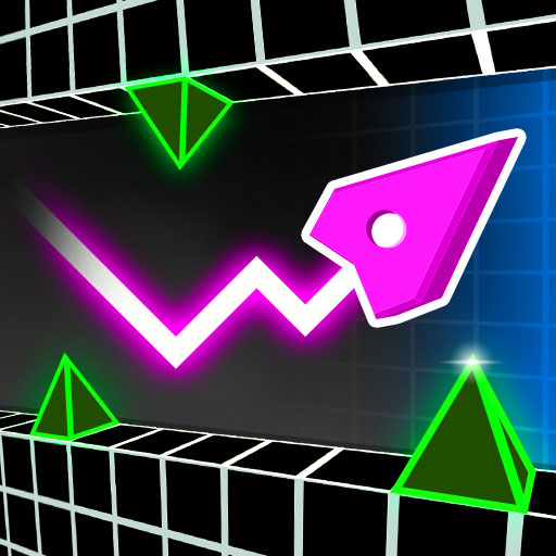Geometry Vibes 3D game with vibrant 3D obstacles and rhythm-based jumping