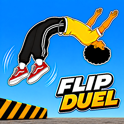 Flip Duel parkour game with backflip stunts and local two player action